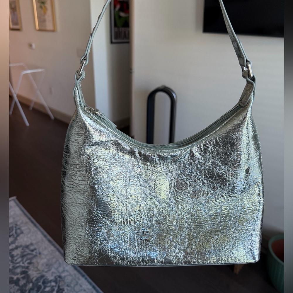 Metallic Silver Women's Bag